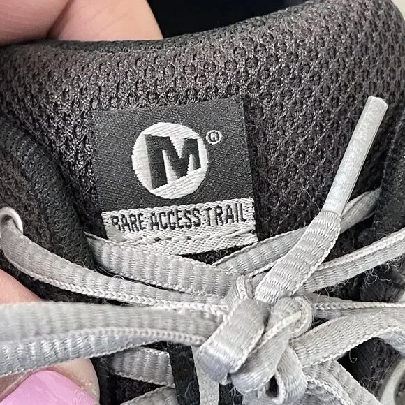 Merrell Bare Access GTX Womens Trail Running Hiking Shoes 10 Black Gray Silver - Picture 9 of 16